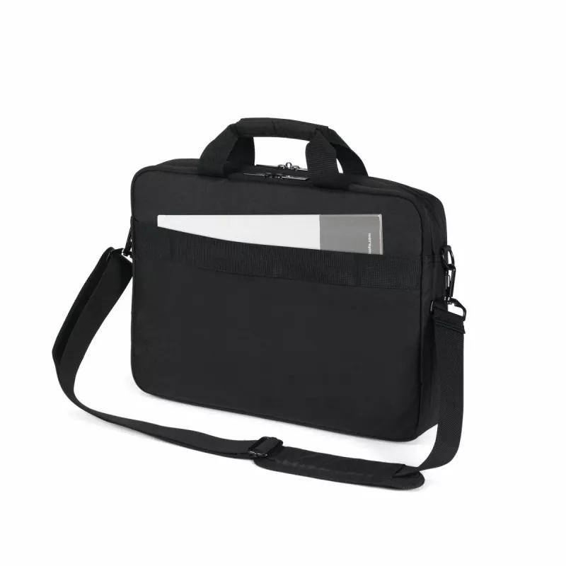 DICOTA Eco Top Traveller Core – Funda para portátil 13–14,1 inch – Negro / 300D 100 % poliéster PET reciclado