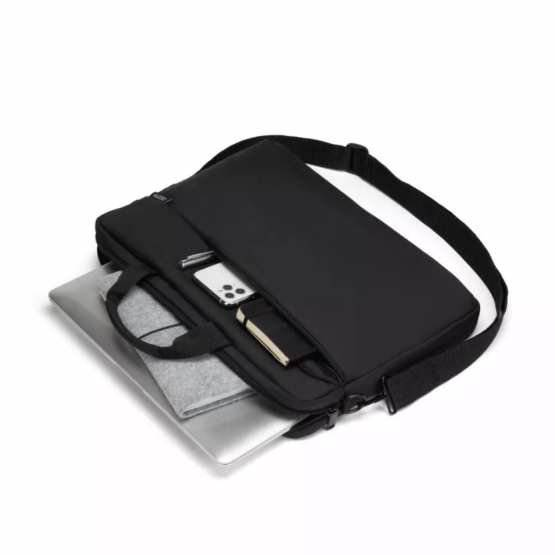 DICOTA slim Case One - Funda para portátil 13-14.1in - Negro / 300d poliéster PET reciclado