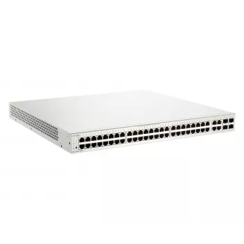 Switch Gigabit PoE+ Nuclias Smart Managed de 52 puertos D-Link con 4 puertos combo 1G, 370W