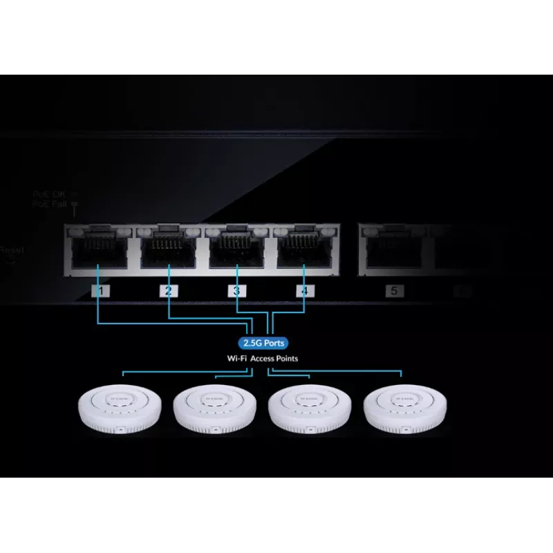 Switch no gestionado D-Link DMS-108/E 8 puertos 2.5G Ethernet 40 Gbit/s