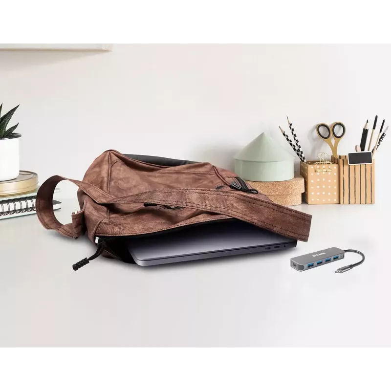 Hub USB D-Link DUB-2340 USB-C 4 puertos USB 3.0 Power Delivery 60W