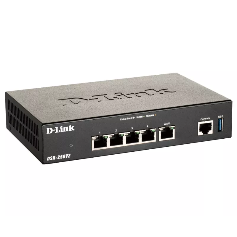 Router de sobremesa D-Link DSR-250V2 Wireless Gigabit Ethernet negro
