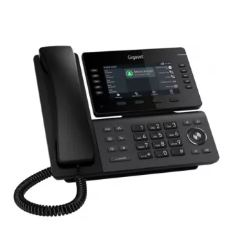 Teléfono DECT VoIP de sobremesa Gigaset P850W IP PRO – pantalla TFT, PoE, auricular con cable e inalámbrico, negro