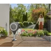 Caja para manguera de terraza Gardena RollUp M, 20 m, blanco / gris