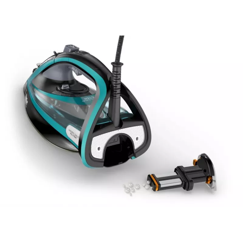 Tefal Ultimate Pure FV9844 Plancha en seco y vapor suela Durilium Autoclean 3200 W Negro, Azul