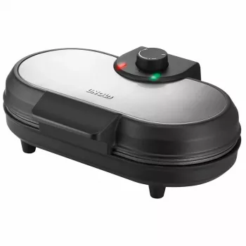 Unold Máquina de tortitas American, 2 crepes, Negro, Acero inoxidable, 13,5 cm, Aluminio, mando giratorio, 0,75 m
