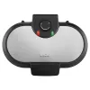 Unold 48165 máquina para tortitas American, 2 crepes, 13,5 cm, 1000 W, negra / acero inoxidable cepillado