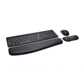 Kensington Pro Fit Wireless Desktop - Alemania, tamaño completo (100%), Inalámbrico, RF inalámbrico, QWERTZ, Negro, ratón incluido