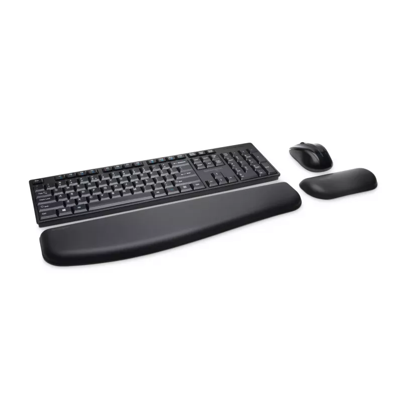 Kensington Pro Fit Wireless Desktop - Alemania, tamaño completo (100%), Inalámbrico, RF inalámbrico, QWERTZ, Negro, ratón incluido
