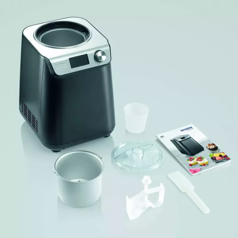 Máquina de helados Severin EZ 7407 1,2 L 135 W Negro Acero inoxidable
