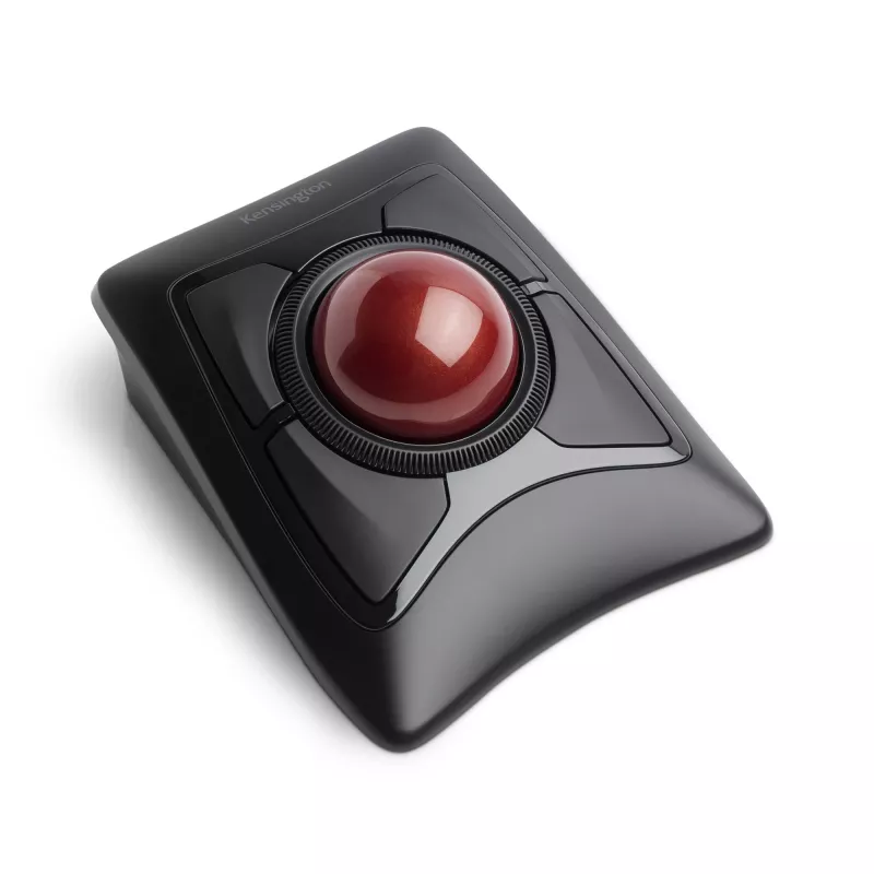 Kensington Expert Ratón trackball inalámbrico, ambidiestro, óptico, RF inalámbrico + Bluetooth, 400 DPI, Negro
