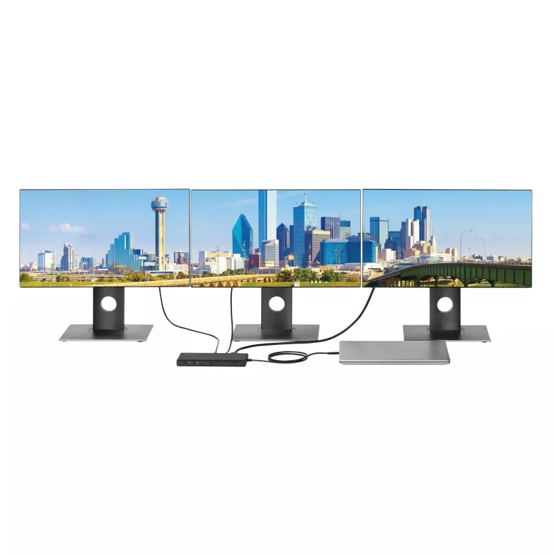 Estación de acoplamiento Kensington SD4842P EQ USB-C 10Gbps Triple Vídeo sin controladores con Power Delivery de 100W