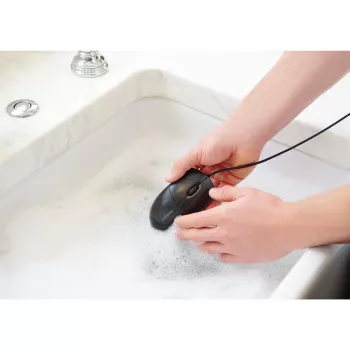 Ratón Kensington Pro Fit con cable, lavable, ambidiestro, óptico, USB, 1600 DPI, negro