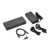 Estación de acoplamiento Kensington SD4781P EQ USB-C y USB-A Dual 4K, con cable, USB 3.2 Gen 2 (3.1 Gen 2) Type-C, 100 W, 3,5 mm, 10,100,1000 Mbit/s, negro