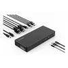 Estación de acoplamiento Kensington SD4781P EQ USB-C y USB-A Dual 4K, con cable, USB 3.2 Gen 2 (3.1 Gen 2) Type-C, 100 W, 3,5 mm, 10,100,1000 Mbit/s, negro