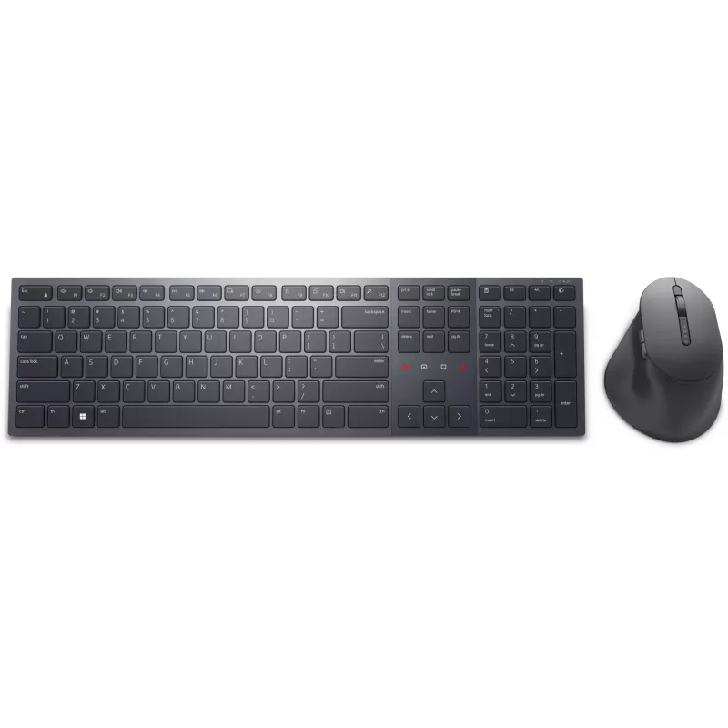 Conjunto de teclado y ratón DELL KM900 Office RF Wireless + Bluetooth QWERTZ Alemán Grafito