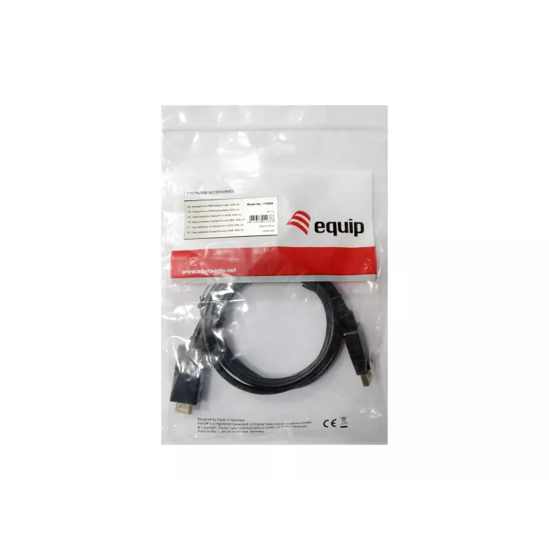 Equip cable adaptador DisplayPort a HDMI, 2 m