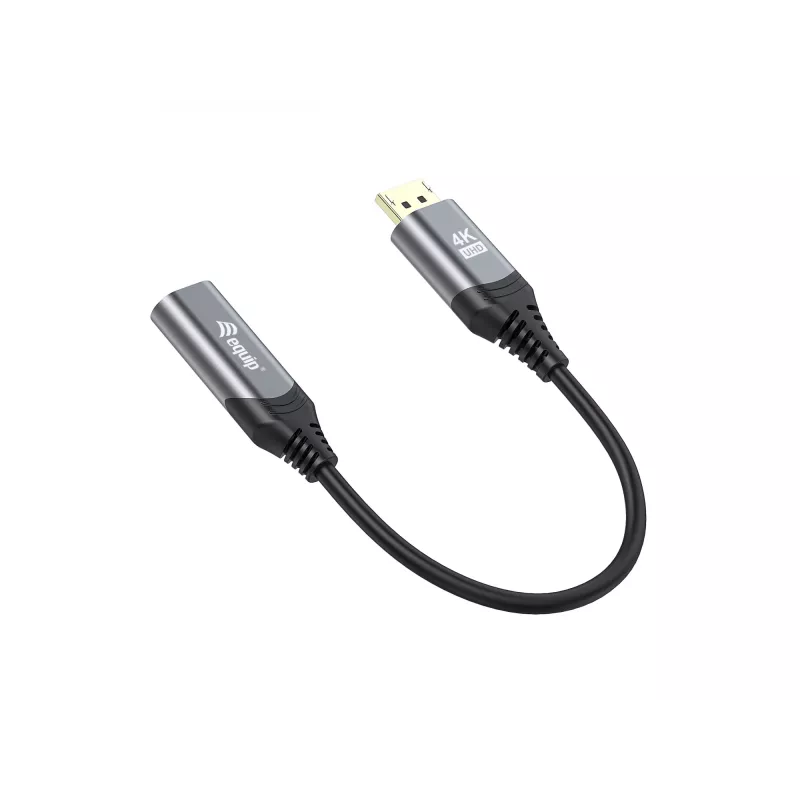 Equip adaptador DisplayPort 1.2 a HDMI, 4K/60Hz, 0,15 m, DisplayPort, HDMI, conector macho, conector hembra, recto