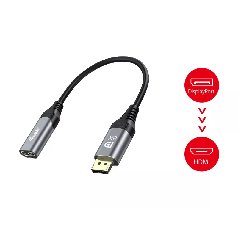 Equip adaptador DisplayPort 1.4 a HDMI 8K 60Hz 0,15 m