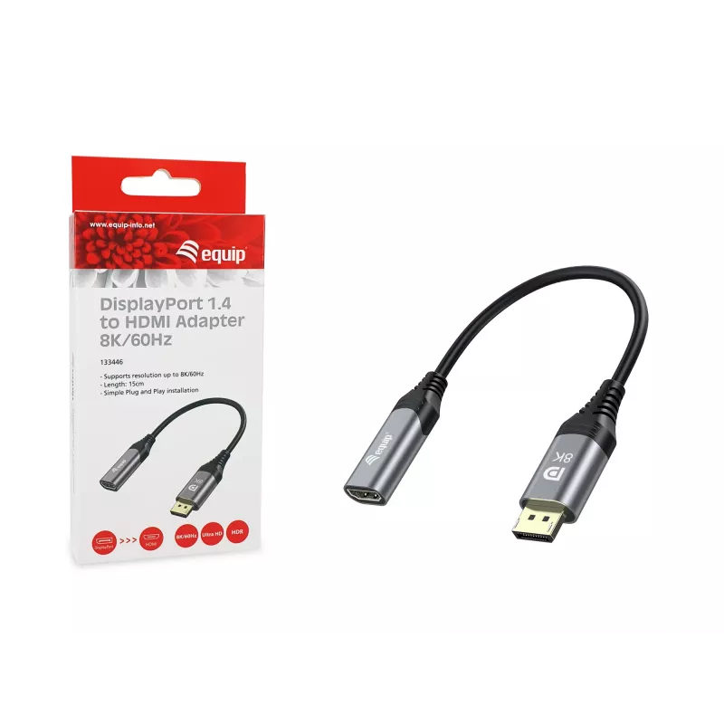 Equip adaptador DisplayPort 1.4 a HDMI 8K 60Hz 0,15 m