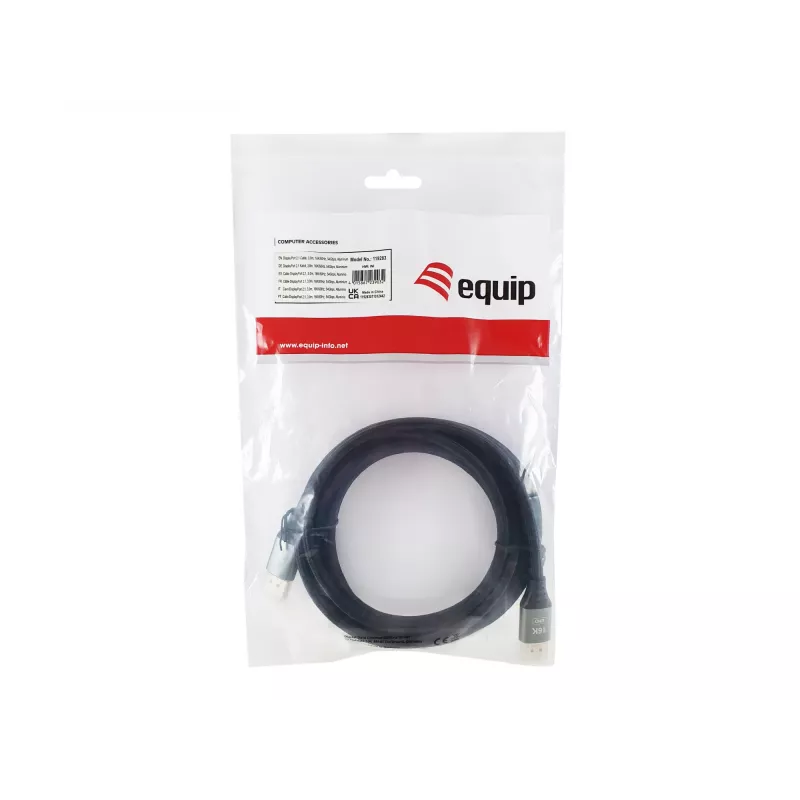 Equip cable DisplayPort 2.1 Premium, 3,0 m, 16K/60 Hz, 54 Gbit/s