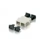 Equip adaptador/acoplador de fibra óptica SC, OM1/OM2, SC, beige, multimodo, 7 g, 12 uds.