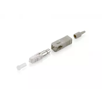 Equip conector SC, multimodo, beige, SC, gris, multimodo, 8,95 mm, 7,3 mm, 38 mm