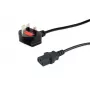 Cable de alimentación UK Equip, C13 a BS1363, 5,0 m, fusible de 10 A