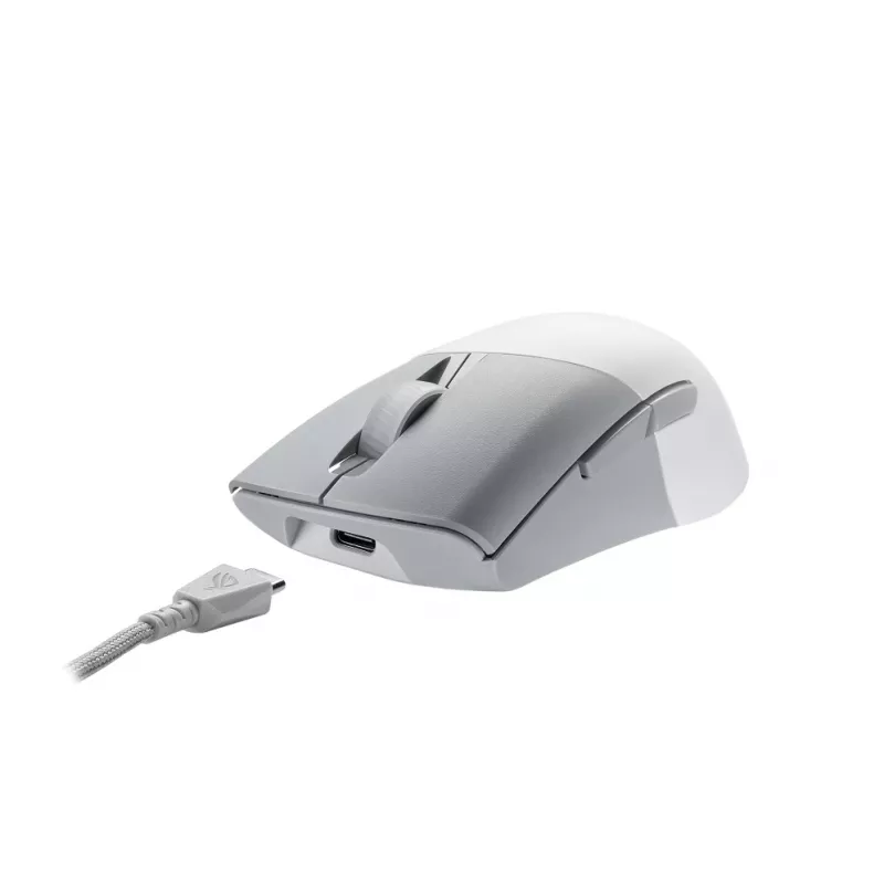 Ratón gaming ASUS ROG Keris Wireless AimPoint para diestros RF inalámbrico + Bluetooth + USB Type-C óptico 36000 DPI
