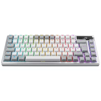 Teclado gaming ASUS ROG Azoth blanco USB + RF inalámbrico + Bluetooth QWERTZ alemán