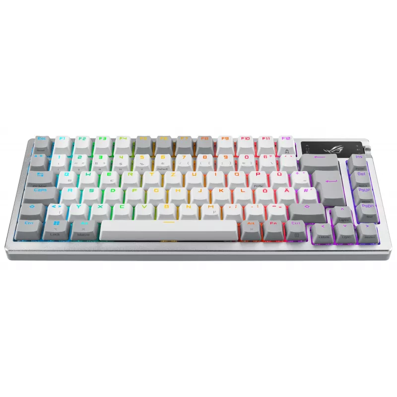 Teclado gaming ASUS ROG Azoth blanco USB + RF inalámbrico + Bluetooth QWERTZ alemán