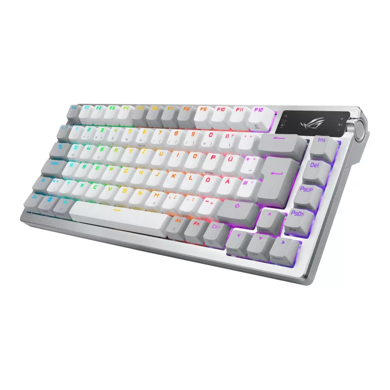 Teclado gaming ASUS ROG Azoth blanco USB + RF inalámbrico + Bluetooth QWERTZ alemán