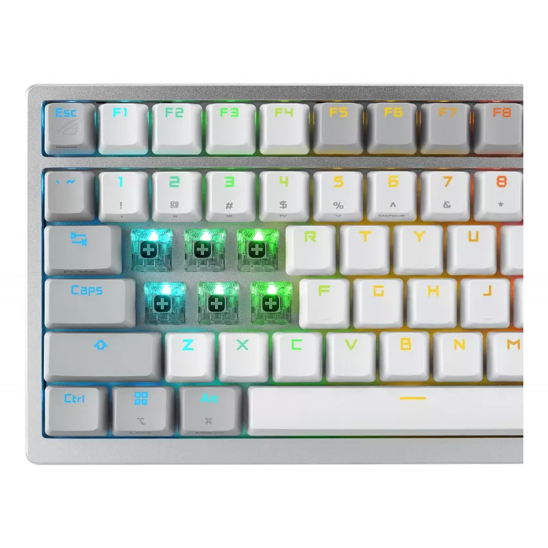 Teclado gaming ASUS ROG Azoth blanco USB + RF inalámbrico + Bluetooth QWERTZ alemán