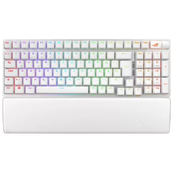 Teclado gaming ASUS ROG Strix Scope II 96 Wireless USB + RF inalámbrico + Bluetooth QWERTZ alemán blanco