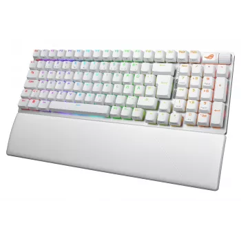 Teclado gaming ASUS ROG Strix Scope II 96 Wireless USB + RF inalámbrico + Bluetooth QWERTZ alemán blanco