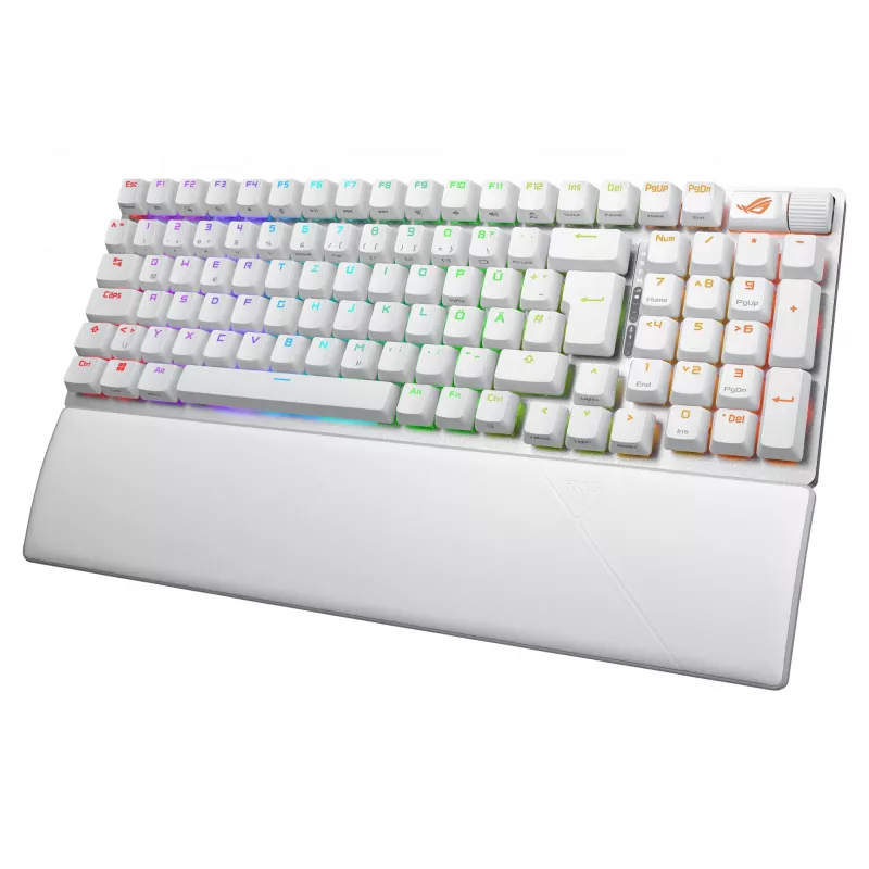 Teclado gaming ASUS ROG Strix Scope II 96 Wireless USB + RF inalámbrico + Bluetooth QWERTZ alemán blanco
