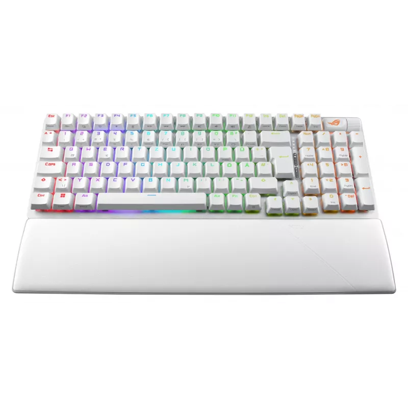 Teclado gaming ASUS ROG Strix Scope II 96 Wireless USB + RF inalámbrico + Bluetooth QWERTZ alemán blanco