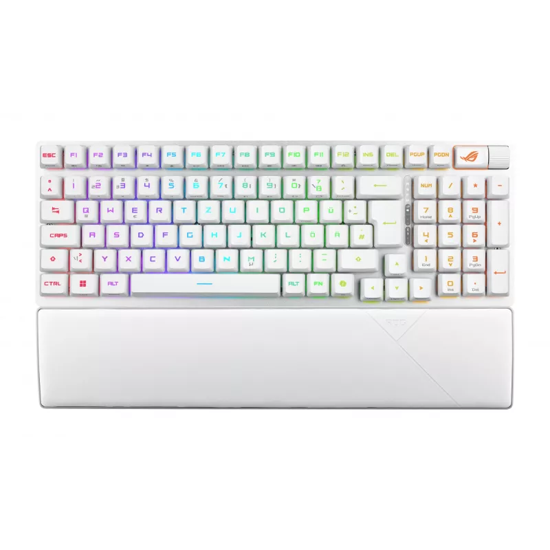 Teclado gaming ASUS ROG Strix Scope II 96 RX Wireless USB + RF inalámbrico + Bluetooth blanco