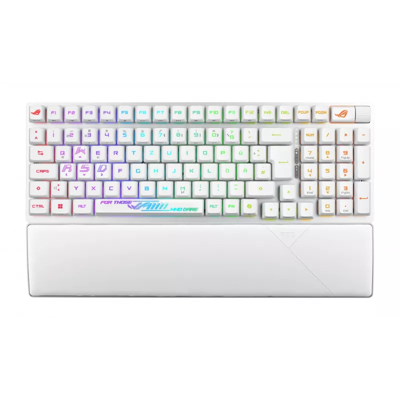 Teclado gaming ASUS ROG Strix Scope II 96 RX Wireless USB + RF inalámbrico + Bluetooth blanco