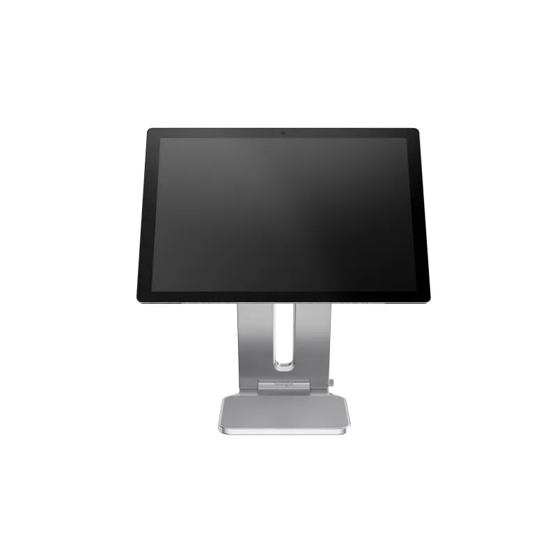 Soporte elevado Kensington para Surface, Platino, Aluminio, Goma, Poliuretano termoplástico (TPU), Zinc, 126,4 mm, 139,3 mm, 193 mm, 612 g