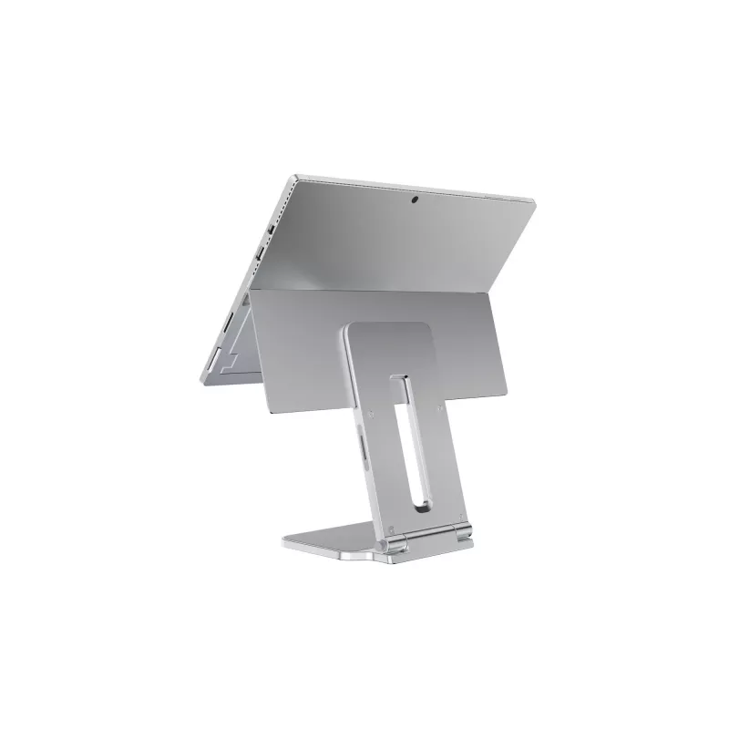 Soporte elevado Kensington para Surface, Platino, Aluminio, Goma, Poliuretano termoplástico (TPU), Zinc, 126,4 mm, 139,3 mm, 193 mm, 612 g