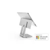 Soporte elevado Kensington para Surface, Platino, Aluminio, Goma, Poliuretano termoplástico (TPU), Zinc, 126,4 mm, 139,3 mm, 193 mm, 612 g