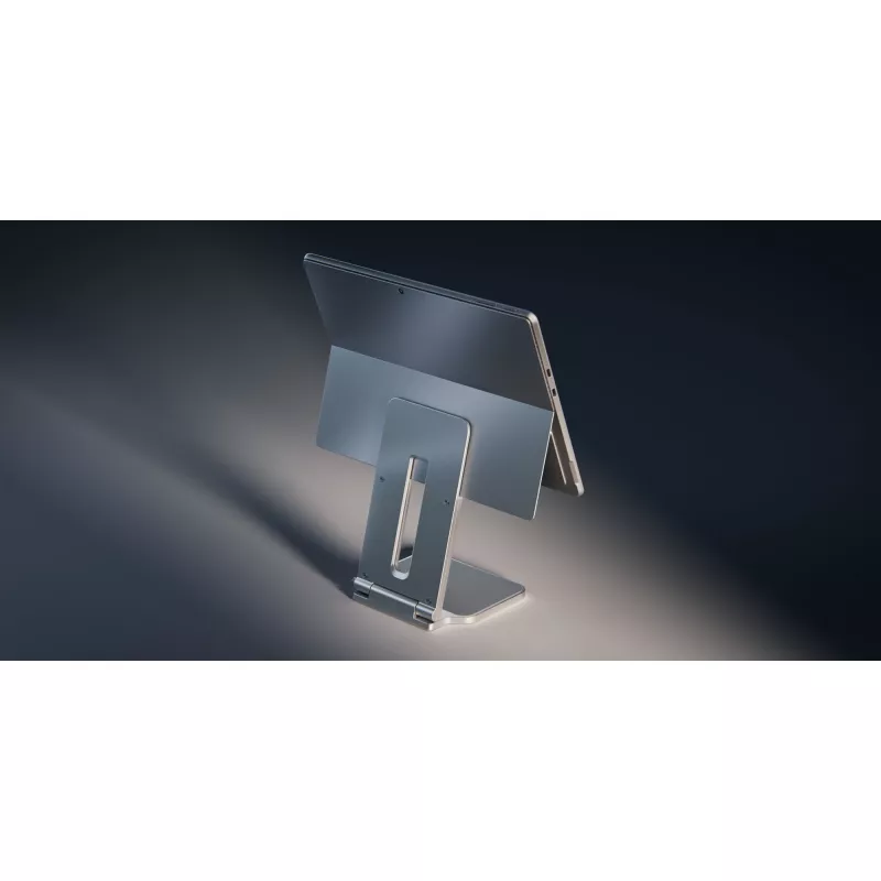 Soporte elevado Kensington para Surface, Platino, Aluminio, Goma, Poliuretano termoplástico (TPU), Zinc, 126,4 mm, 139,3 mm, 193 mm, 612 g
