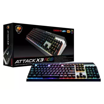 COUGAR CGR-WM1MB-ATR Teclado Gaming USB QWERTY Inglés Aluminio, Negro
