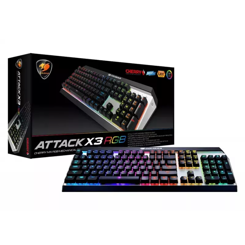 COUGAR CGR-WM1MB-ATR Teclado Gaming USB QWERTY Inglés Aluminio, Negro