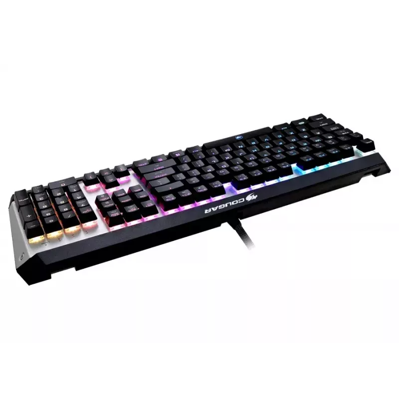 COUGAR CGR-WM1MB-ATR Teclado Gaming USB QWERTY Inglés Aluminio, Negro