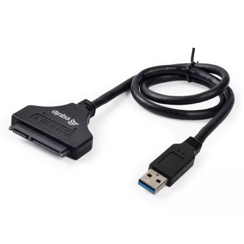 Adaptador Equip USB 3.0 a SATA, Negro, 5 Gbit/s, CE, 50 mm, 9,5 mm, 550 mm