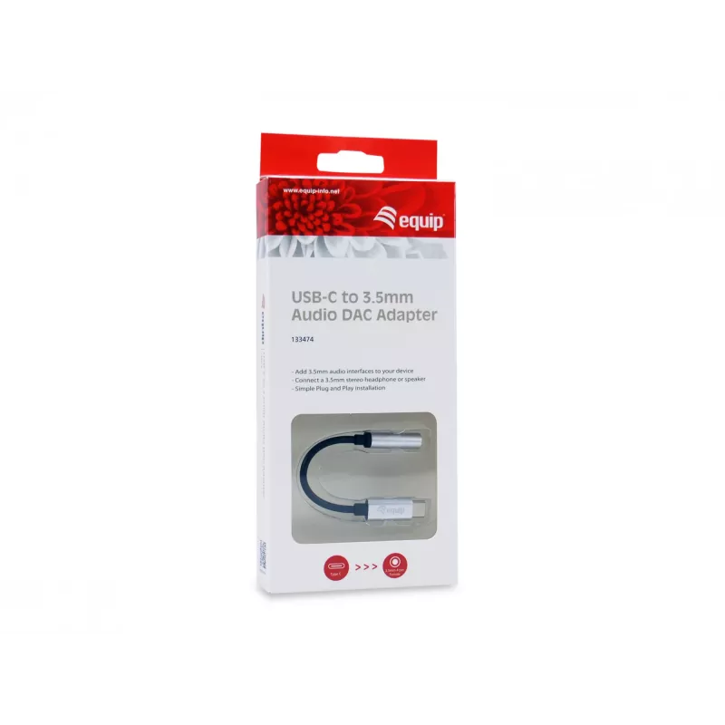 Adaptador DAC de audio USB-C a 3,5 mm Equip