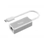 Adaptador de red Gigabit USB Type-C a RJ45 Equip, con cable, USB Type-C, Ethernet, 1000 Mbit/s, plateado