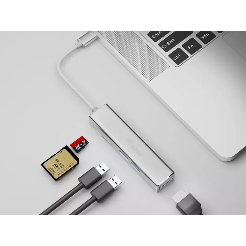 Adaptador multifunción 5 en 1 USB-C Equip